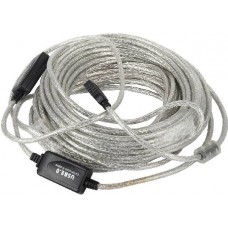 Кабель удлинительный VCOM USB2.0 A (M) - A (F), 15m (VUS7049-15M)