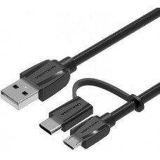 Кабель Vention USB - microUSB/USB-C, 0.5м (CABBD)