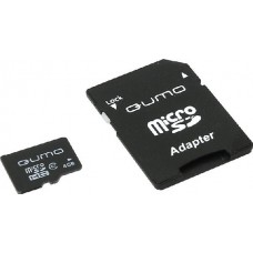 Карта памяти 4Gb MicroSD QUMO Class 10 + Adapter (QM4GMICSDHC10)