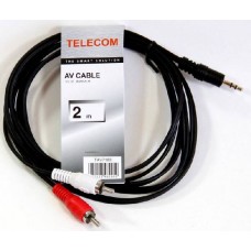 Кабель Telecom 3.5 Jack (M) - 2xRCA (M), 2м (TAV7183-2M)