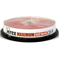 Диск CD-R Mirex 700Mb 52x Maximum Cake Box (10шт) (201267)